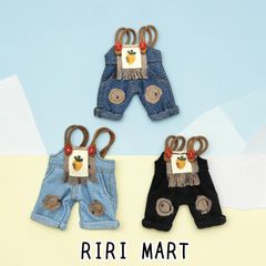 オビツ11 ねんどろいど どーる オーバーオール 白 デニム サロペット