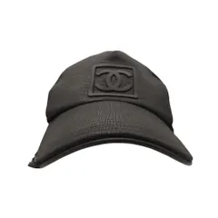 CHANEL シャネル スポーツ キャップ ココマーク クロコ型押し レザー メッシュキャップ 帽子 ブラック M メンズ 【中古】のサムネイル