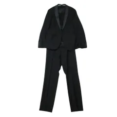 新品同様 RAF SIMONS ラフシモンズ スーツ セットアップ タキシード ジャケット スラックス パンツ ストライプ柄 イタリア製 ブラック 48 メンズのサムネイル