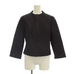 シビラ SYBILLA ジャケット 上着 L 茶色 ブラウン ノーカラー 七分袖 /LPのサムネイル