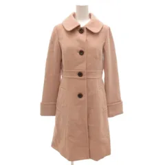 ブルーレーベルクレストブリッジ BLUE LABEL CRESTBRIDGE 美品 コート ハーフ丈 ウール 36 チェック柄 丸襟 ポケット付き 切替 ピンク /KB ■ECG005のサムネイル