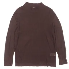美品▼HERMES エルメス 21SS リネン シルク ボトルネック 薄手 サマーニット カットソー ダークブラウン S イタリア製 正規品 メンズのサムネイル