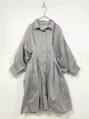 美品 KBF ケービーエフ アーバンリサーチ ウエストタックシアーストライプミニ ワンピース sizeOne/グレー ■■ レディースのサムネイル