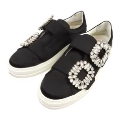 ロジェヴィヴィエ ストラス バックル ビジュー サテン スニーカー レディース ブラック ROGER VIVIER【中古】 【アパレル・小物】のサムネイル