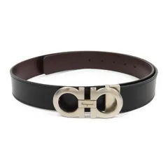 フェラガモ ダブルガンチーニ レザー リバーシブル ベルト レザー メタル ユニセックス ブラック ブラウン Salvatore Ferragamo【中古】 【アパレル・小物】のサムネイル