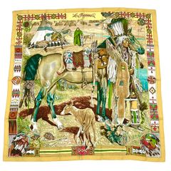 エルメス スカーフ カレ90 Les Cheyennes シャイアン族 シルク - メルカリ