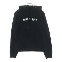 BURBERRY LONDON (バーバリーロンドン) POUL TER BRN ロゴプリント プルオーバースウェットパーカー フーディー ブラック レディース 8054386のサムネイル