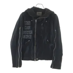 UNDERCOVERISM (アンダーカバイズム) 12SS スウェットドッキングジャケット レザージャケット ブラック I4201-1のサムネイル