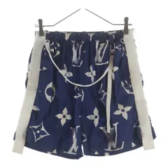 LOUIS VUITTON (ルイヴィトン) 20SS モノグラムナイロン パンツ ブルー×ホワイト FJPA06UUE レディースのサムネイル