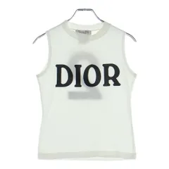 Christian Dior (クリスチャンディオール) ナンバリング プリント コットンジャージー タンクトップ ノースリーブカットソー ホワイト 1P18151020のサムネイル