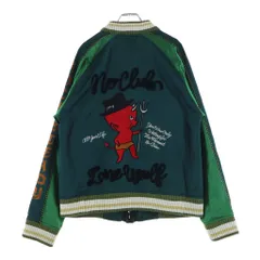 MAISON MIHARAYASUHIRO (メゾンミハラヤスヒロ) MMY NO CLUB LONE WOLF SOUVENIR JACKET BIG ZIPPER 大ジップ スカジャン カーキのサムネイル
