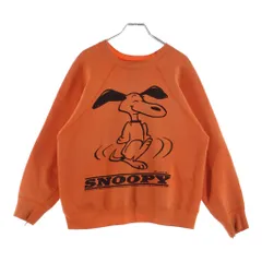 VINTAGE (ヴィンテージ) 60S MAYO SPRUCE SNOOPY PEANUTS SWEAT 染み込みプリント ラグランスリーブ スウェット オレンジのサムネイル