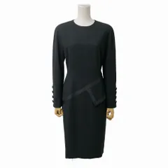 ■美品■Christian Dior クリスチャンディオール ヴィンテージ ワンピース サイズ9 長袖 ブラック ブランド古着【中古】20260604/RA9583のサムネイル