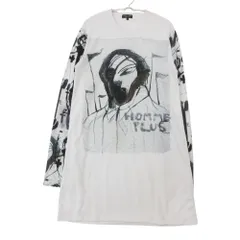 COMME des GARCONS HOMME PLUS コムデギャルソンオムプリュス 長袖Ｔシャツ ロング丈 プリント カットソー トップス ホワイト S メンズ 【中古】のサムネイル