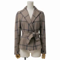 MAX MARA マックスマーラ ジャケット サイズ38 ベルテッドジャケット 白タグ イタリア製 ブランド古着【中古】RA9639のサムネイル