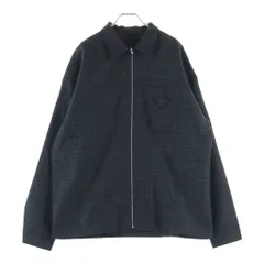 PRADA (プラダ) 23SS グレンチェックウール ジップ 長袖シャツ ブラック SC540 S211のサムネイル