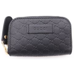 美品】 GUCCI グッチ シマ コインケース GGロゴ ブラック 黒 レザー