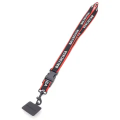 BALENCIAGA (バレンシアガ) スマホホルダー フォンホルダー ストラップ PHONE HOLDER ブラック×レッド 716933のサムネイル