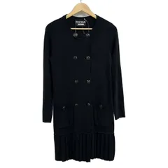 MOSCHINO(モスキーノ) カーディガン サイズI 42 レディース美品  - 黒 長袖/プリーツ/ロング丈のサムネイル