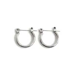 LUXSTAR リング ピアス フープ メンズ レディース 細め2mm 両耳セット ステンレス 金属アレルギー対応 18G (ステンレス シルバー 銀 14mm)のサムネイル