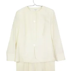 GIVENCHY ジバンシィ セットアップ ノーカラー ジャケット スラックス パンツ スーツ ホワイト系 44 レディース 【中古】のサムネイル