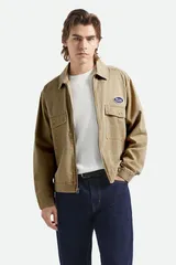 ブリクストン メンズ アウター ジャケット・ブルゾン BRIXTON Mens Trademark Lightweight Garage Jacket Washed Khaki カーキのサムネイル