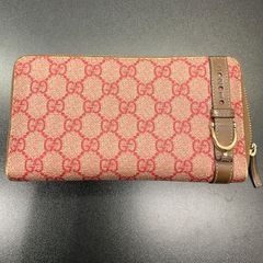 GUCCI GGスプリーム ニース コンチネンタル ラウンドファスナー 長財布