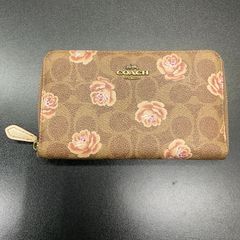 COACH シグネチャー ローズプリント 長財布 - メルカリ