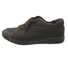 Salvatore Ferragamo サルヴァトーレフェラガモ スニーカー ナイロンキャンバス レザー切替 シューズ レースアップ ブラウン 6.5EEE 24.5cm メンズ 【中古】のサムネイル