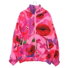 Desigual デジグアル ブルゾン 総柄 プリント ジップアップ ジャケット アウター ウインドブレーカー ピンク M レディース 【中古】のサムネイル