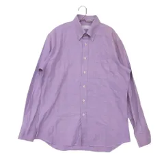 PRADA プラダ 長袖シャツ ボタンダウン オックスフォードシャツ トップス パープル 42 16 1/2【XL】 メンズ 【中古】のサムネイル