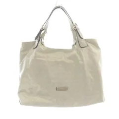 ペレボルサ PELLE BORSA コーティングキャンバス ハンドバッグ グレー アイボリーのサムネイル