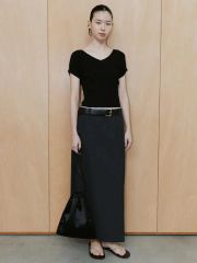 im)perf. Double Satin Long Skirt black - メルカリ