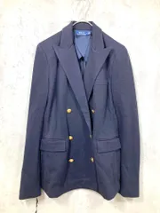POLO RALPH LAUREN ポロ ラルフローレン ニット ダブルブレステッド ブレザー ジャケット size4/濃紺 ■◇◎レディースのサムネイル