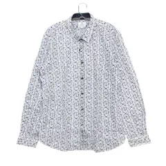 LANVIN en Bleu ランバンオンブルー 長袖シャツ 幾何学模様 トップス コットン ネイビー 52【XL】 メンズ 【中古】のサムネイル