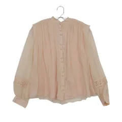 Chloe クロエ ブラウス シフォン プリーツ トップス ボリュームスリーブ 長袖 ピンク 12 150cm 【中古】のサムネイル