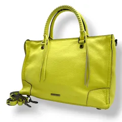 【美品】 レベッカミンコフ REBECCA MINKOFF 2WAY ハンドバッグ ショルダーバッグ 斜め掛け可 レザー 本革 レモンイエロー 黄色 タッセル 自立可 エレガント クラシック ビンテージ 華やか 春夏 レディース お出かけ 定番 人気 S61のサムネイル