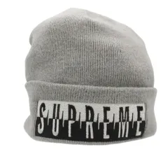 Supreme シュプリーム ニットキャップ Fuck All Y'all Beanie Predator Box Logo ロゴ ニット帽 帽子 ビーニー ハイゲージ グレー メンズ レディース 【中古】のサムネイル