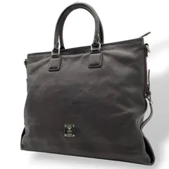 MCM エムシーエム ヴィセトス エンボス レザー 2WAY ビジネスバッグ 