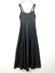 新品 natural couture ナチュラルクチュール ダブルストラップクロスバックキャミ ワンピース sizeF/黒 ■■ レディースのサムネイル