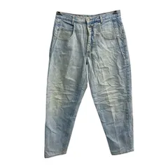 90s GUESS デニムパンツ W34 アイスブルー ゲス マルシアーノ ジップアップ 90年代 コインポケット デニム ジーンズ 2606-96のサムネイル