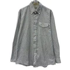 ～90s L.L.Bean 長袖 チェックシャツ L ホワイト マルチカラー エルエルビーン ボタンダウン 90年代 シンプル 春物 a806-5115のサムネイル