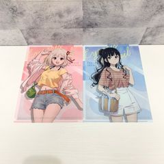 리콜리스·리코일 A4 클리어 파일 긴키 치다카 이노우에 타키나 사복 신작 일러스트 사양 LAWSON 콜라보레이션 2종 2개 세트