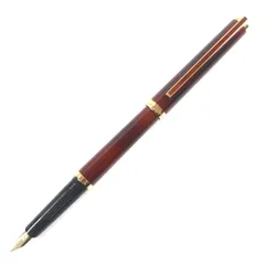 極美品▼Dupont デュポン 925 18K Mニブ マーブル柄 万年筆 ボルドー ゴールド ケース付き フランス製 総重量28.5g メンズのサムネイル
