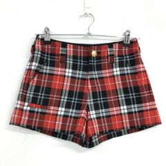 超美品】ゾーイ ショートパンツ レッド系 麻100％ 薄手 ネップ