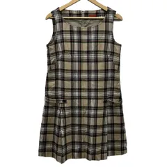 YORKLAND(ヨークランド) ワンピース サイズ13AR M レディース ベージュ×黒×マルチ チェック柄のサムネイル