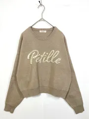 PEACH JOHN ピーチジョン メッセージパール ニット セーター sizeONE/ベージュ ◇■レディースのサムネイル