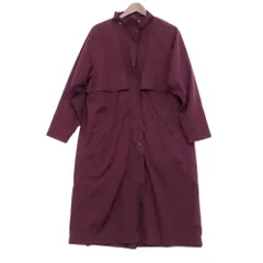 L.L.Bean エルエルビーン コート ライナー付 ジップアップ ロング アウター チェック柄裏地 バーガンディ L レディース 【中古】のサムネイル