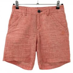超美品】ゾーイ ショートパンツ レッド系 麻100％ 薄手 ネップ