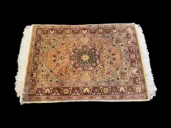 【最高級】ペルシャ絨毯 ヘレケ トルコ シルク100% 87cm×123cmのサムネイル